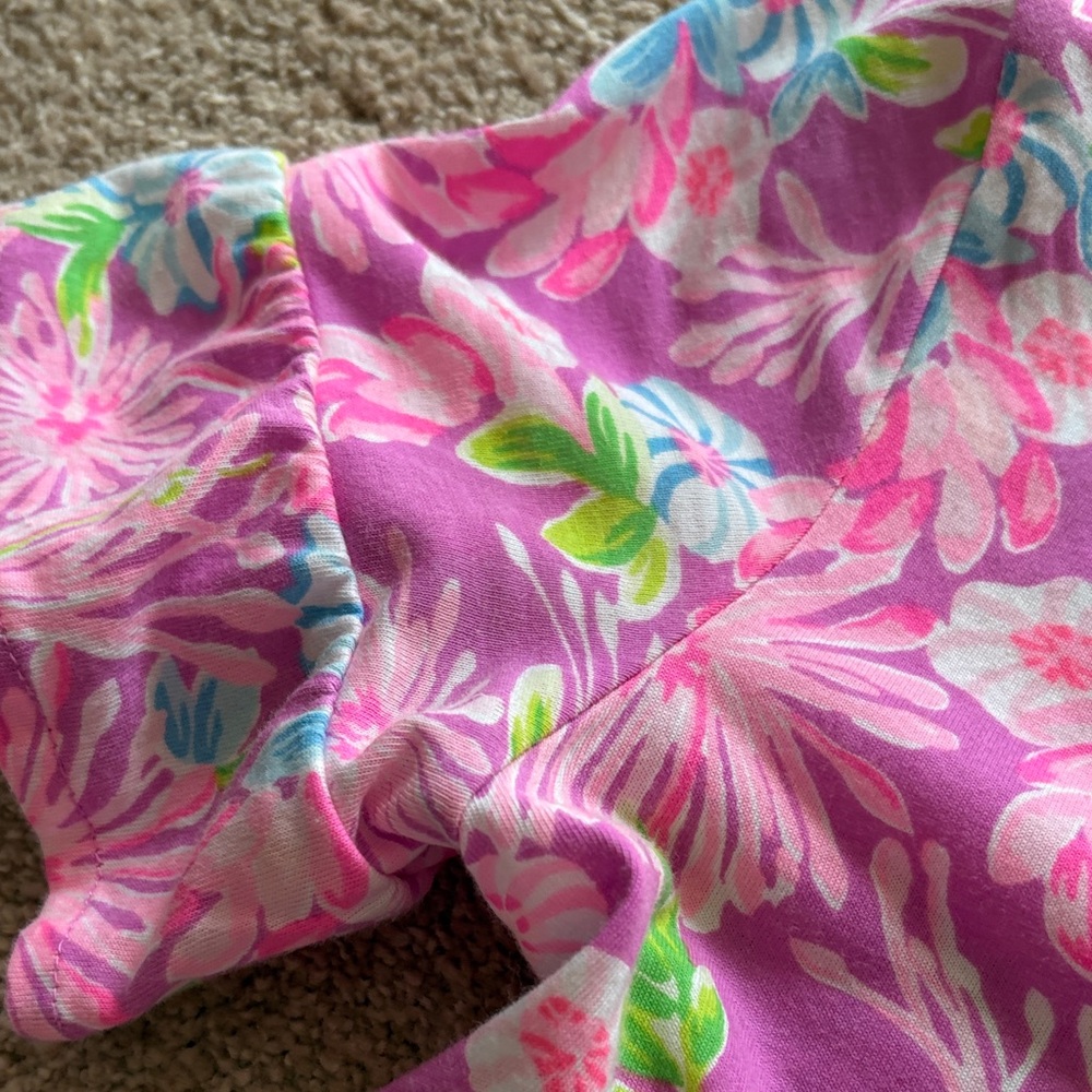 Lilly Pulitzer Amethyst Moms the Word Jodee Pink and Green Floral Dress - Picture 6 of 7